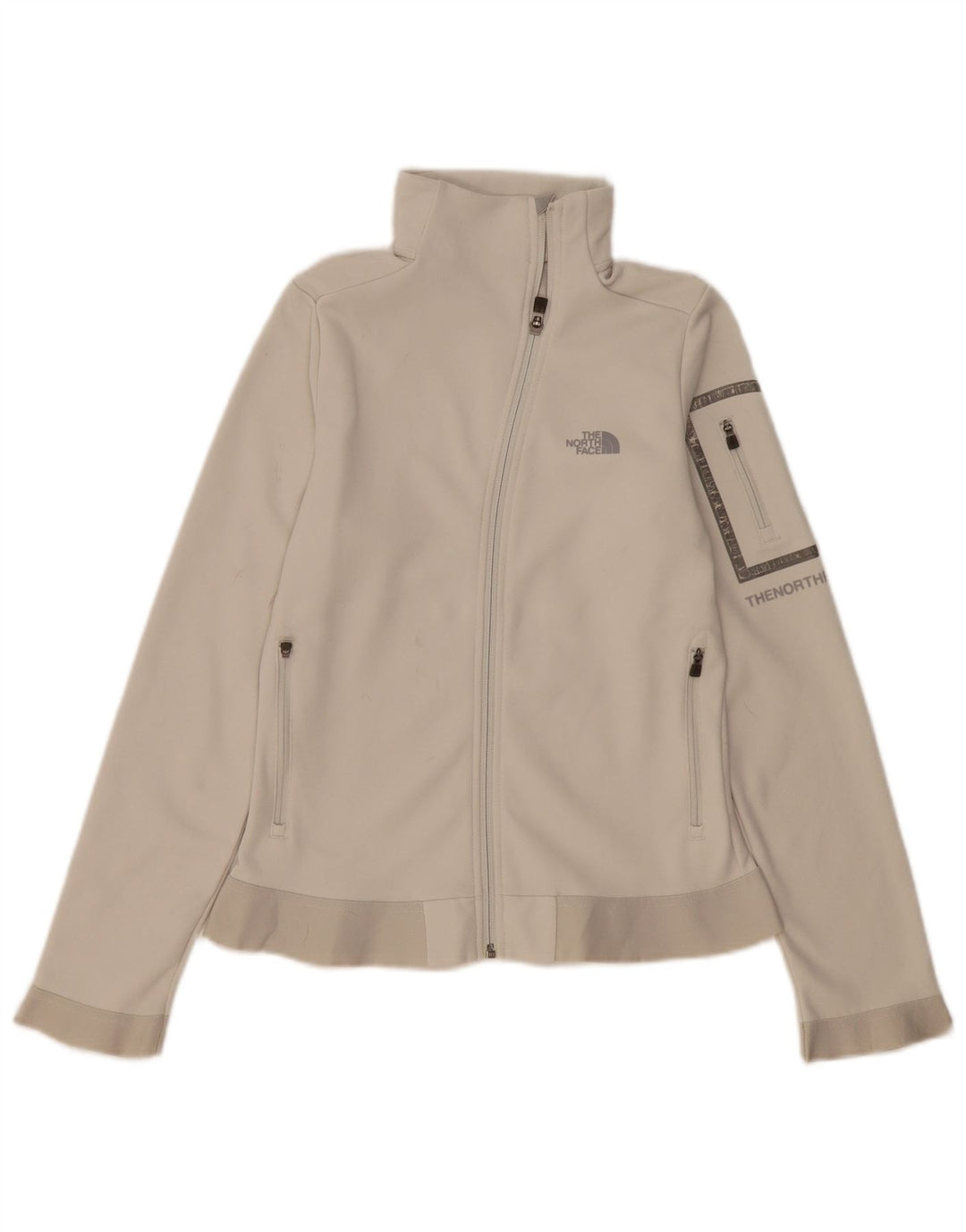 The North Face Veste de survêtement graphique pour femme UK 6 XS Blanc Polyester