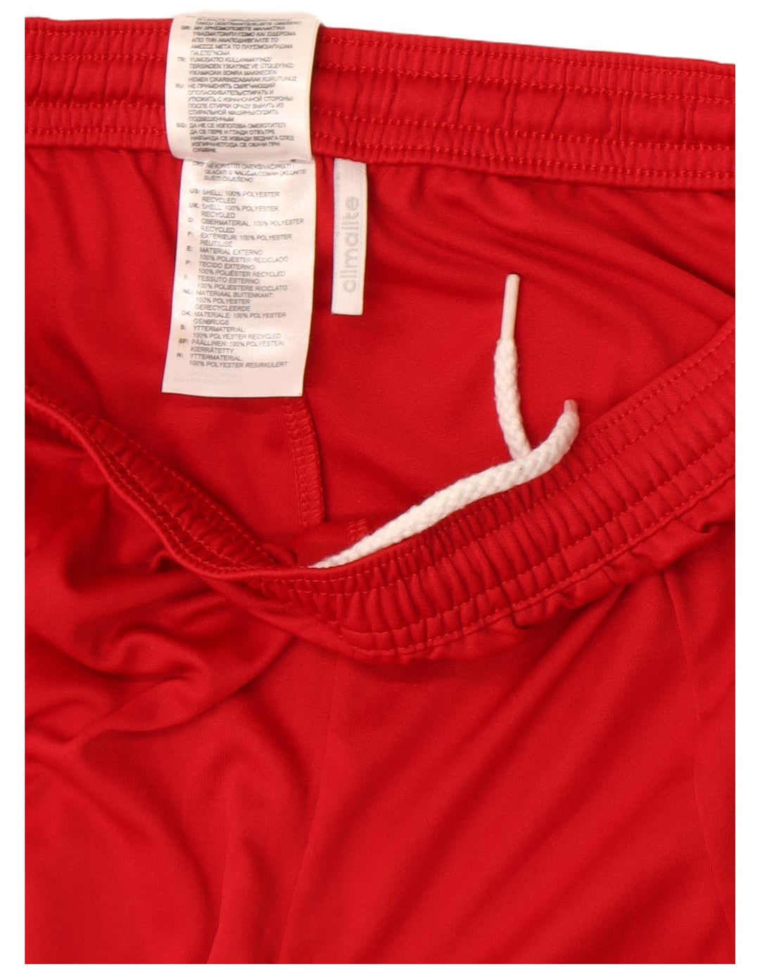 ADIDAS Short de sport Climalite pour hommes, petit, rouge, polyester color block