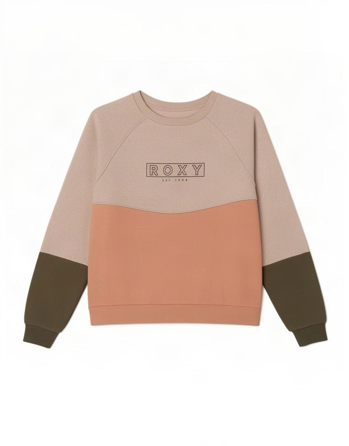 Roxy Sweat-shirt pour femme UK 44 Medium Multicolore Colourblock