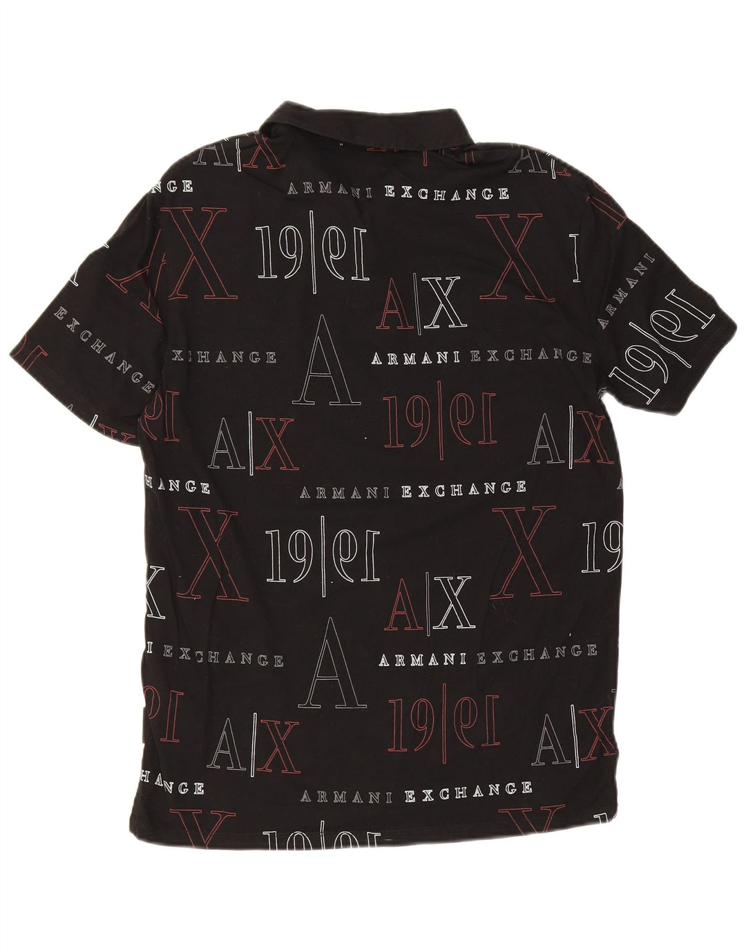 Armani Exchange Polo Graphique Homme Petit Coton Noir
