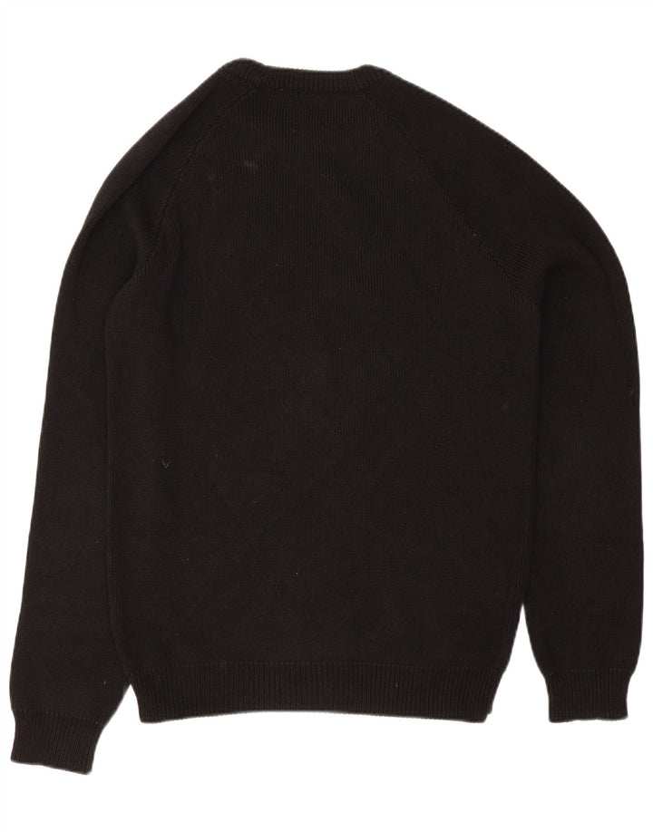 Zara Pull à col rond pour homme en coton noir moyen