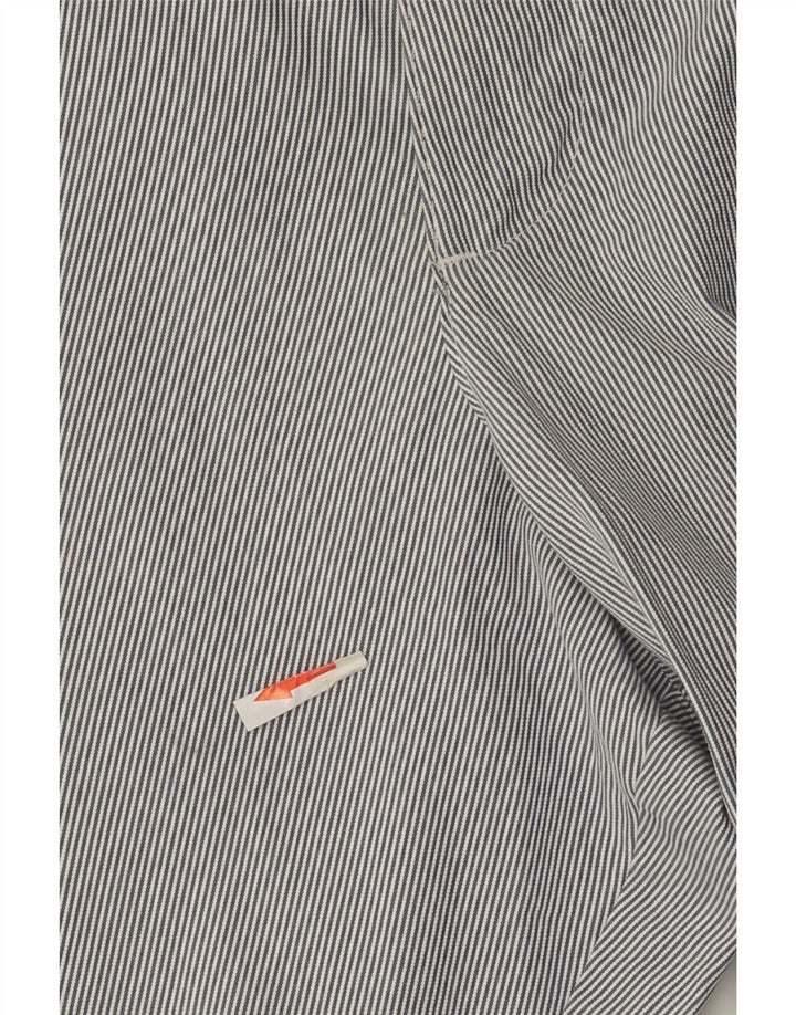 Marks & Spencer Short Chino Homme W40 XL Gris Rayé Coton