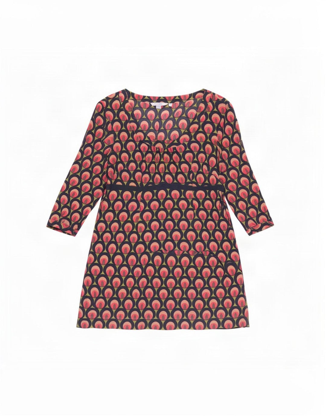 Boden Femme Robe Basique à Motif Abstrait UK 44 Large Multicolore