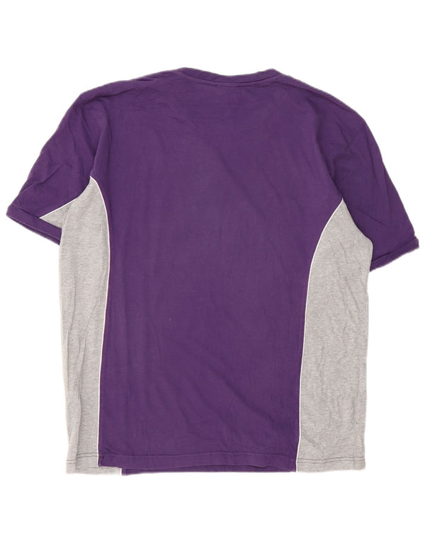 Champion T-Shirt Graphique Homme Top XL Violet Colourblock Coton