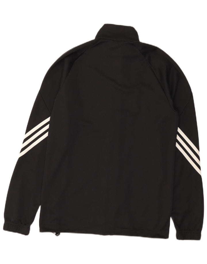 Adidas Hommes Climalite Survêtement Top Veste Petit Noir Polyester