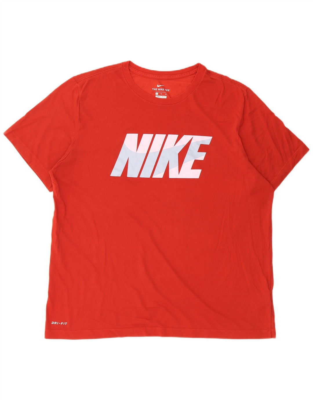 Nike Hommes Dri Fit Graphic T-Shirt Top XL Rouge Coton