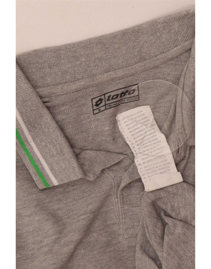 Lotto Polo Homme Gris Moyen Moucheté Coton