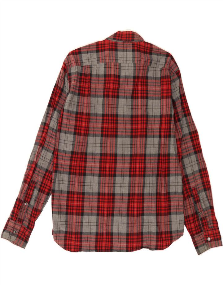 J. CREW Mens Shirt Size 16-16 1/2 Large Red Check Cotton Vintage J. Crew and Second-Hand J. Crew from Messina Hembry 