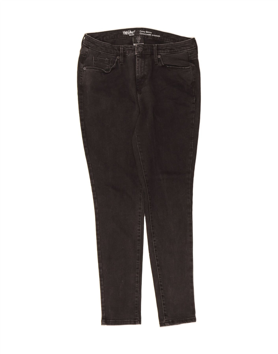 MOSSIMO Womens Power Stretch Curvy Skinny Jeans US 8 Medium W29 L28 Black Vintage Mossimo and Second-Hand Mossimo from Messina Hembry 