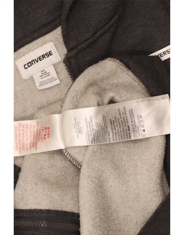 Converse Pull à capuche zippé pour garçon 13-14 ans XL Gris Polyester