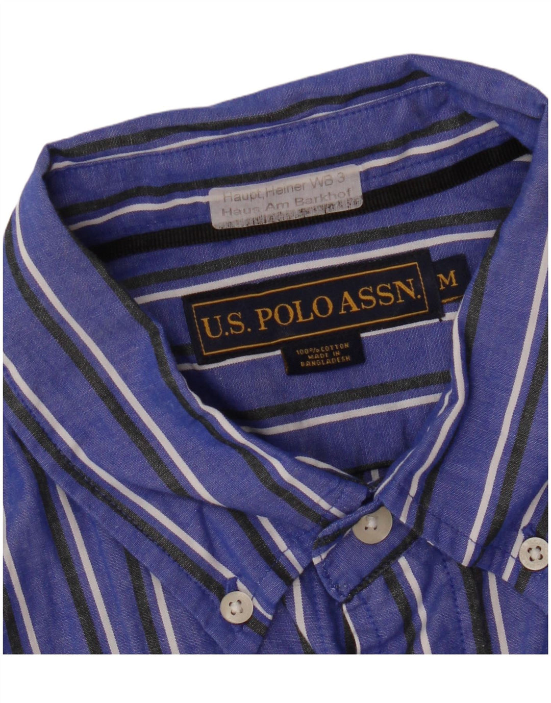 POLO AMÉRICAIN ASSN. Chemise Homme Bleu Moyen En Coton À Fines Rayures