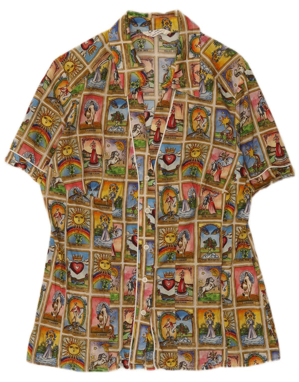 Camomilla Chemise graphique pour femme UK 12 Medium Multicolore Patchwork