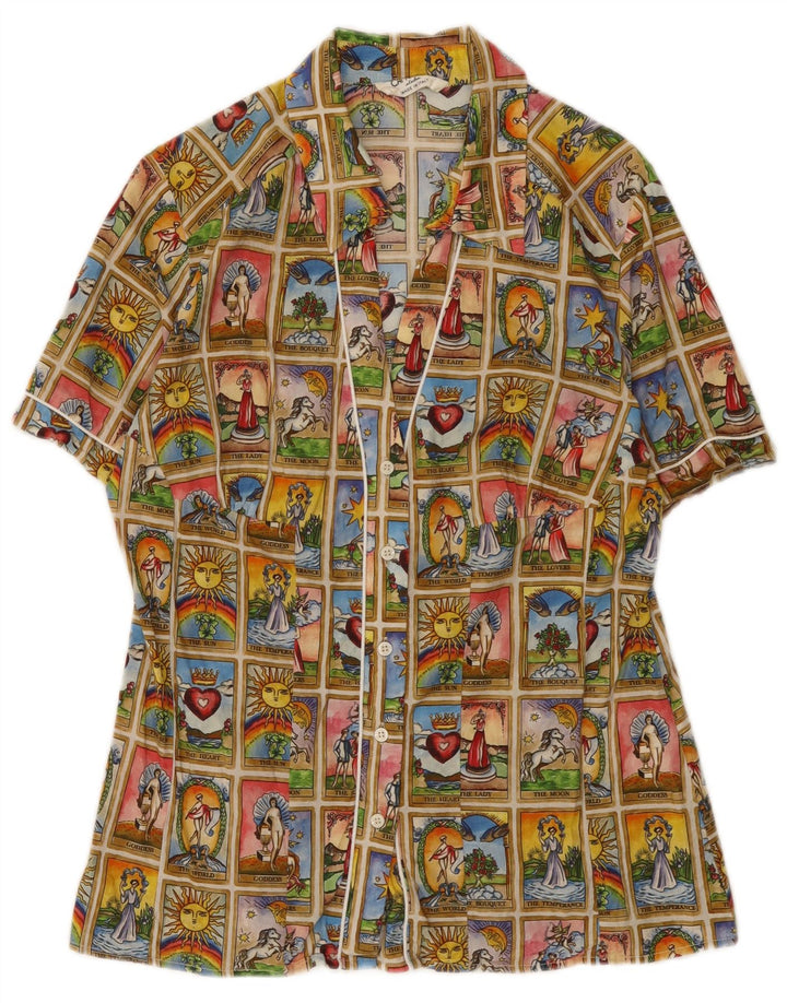Camomilla Chemise graphique pour femme UK 12 Medium Multicolore Patchwork