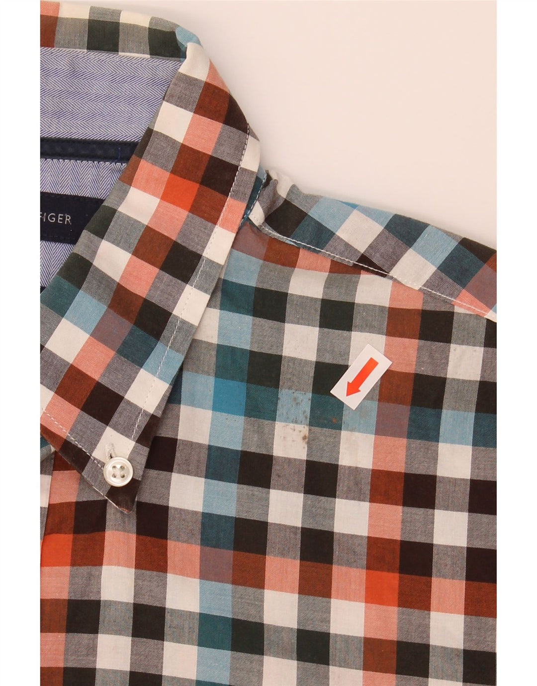 TOMMY HILFIGER Chemise Custom Fit Homme Coton à Carreaux Multicolore Moyen