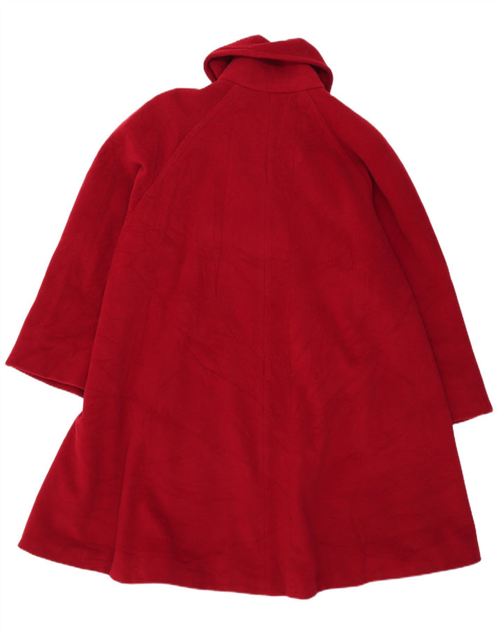 mabb Manteau surdimensionné à double boutonnage pour femme UK 18 XL Laine rouge
