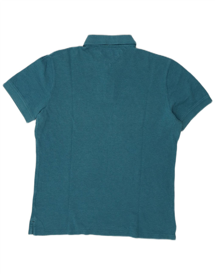 Tommy Hilfiger Polo ajusté sur mesure pour homme, grand bleu