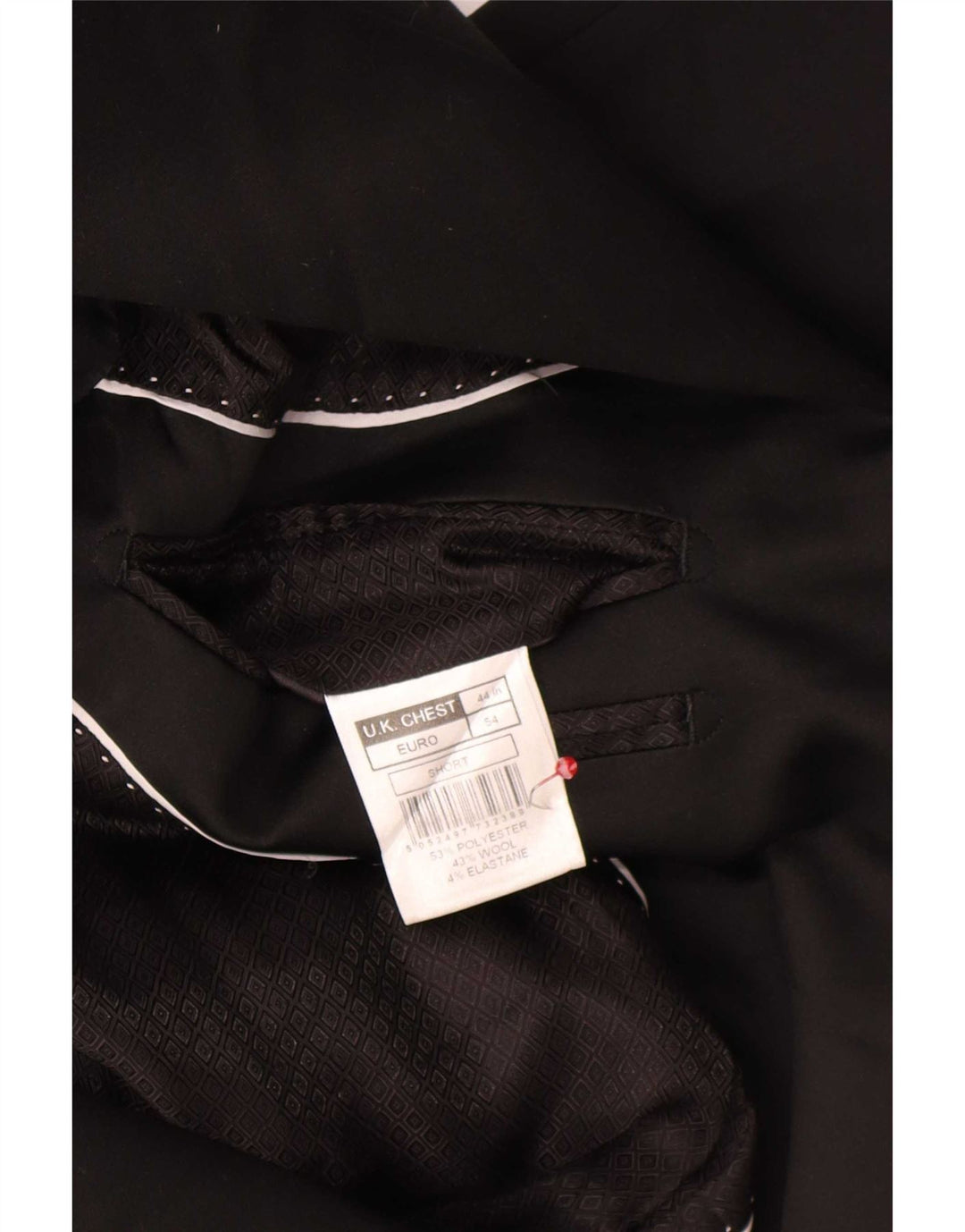 Marks & Spencer Veste blazer courte à 2 boutons pour homme UK 44 2XL Noir Polyester