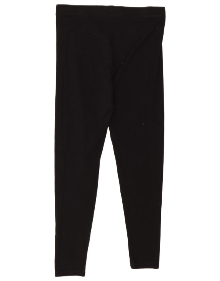 Marks & Spencer Leggings Femme UK 12 Coton Noir Moyen