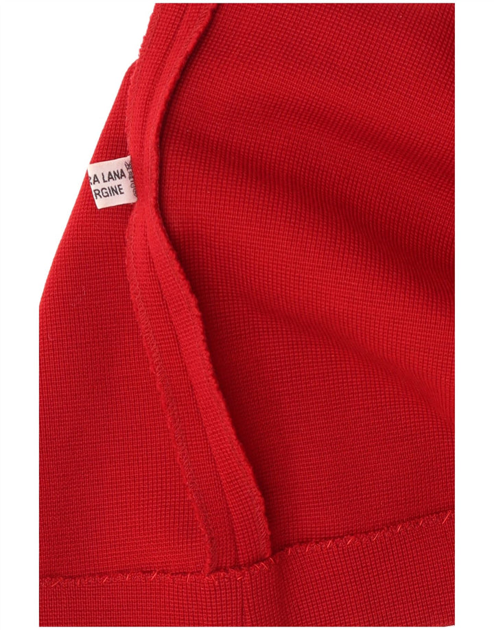 jupe crayon femme vintage W32 Grande laine rouge