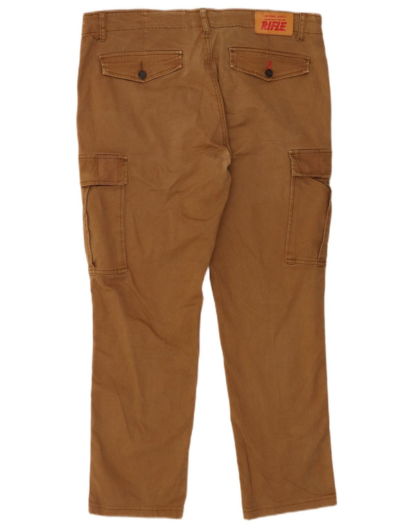 Rifle Pantalon Cargo Droit Homme IT 54 2XL W40 L27 Coton Beige