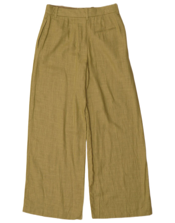 Marks & Spencer Pantalon chino large pour femme UK 8 Small W26 L29 Vert