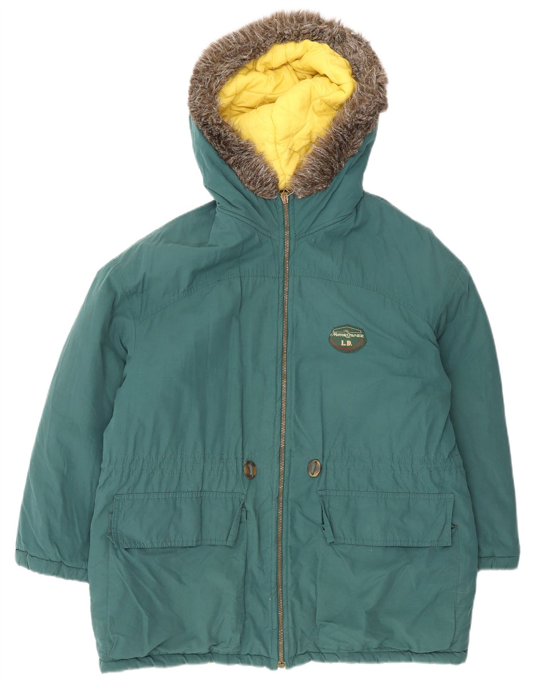 Veste Parka à capuche femme vintage UK 16 Grand Vert