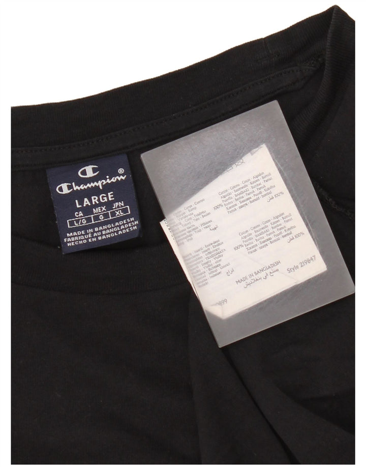 Champion T-Shirt Graphique Homme Grand Noir Coton