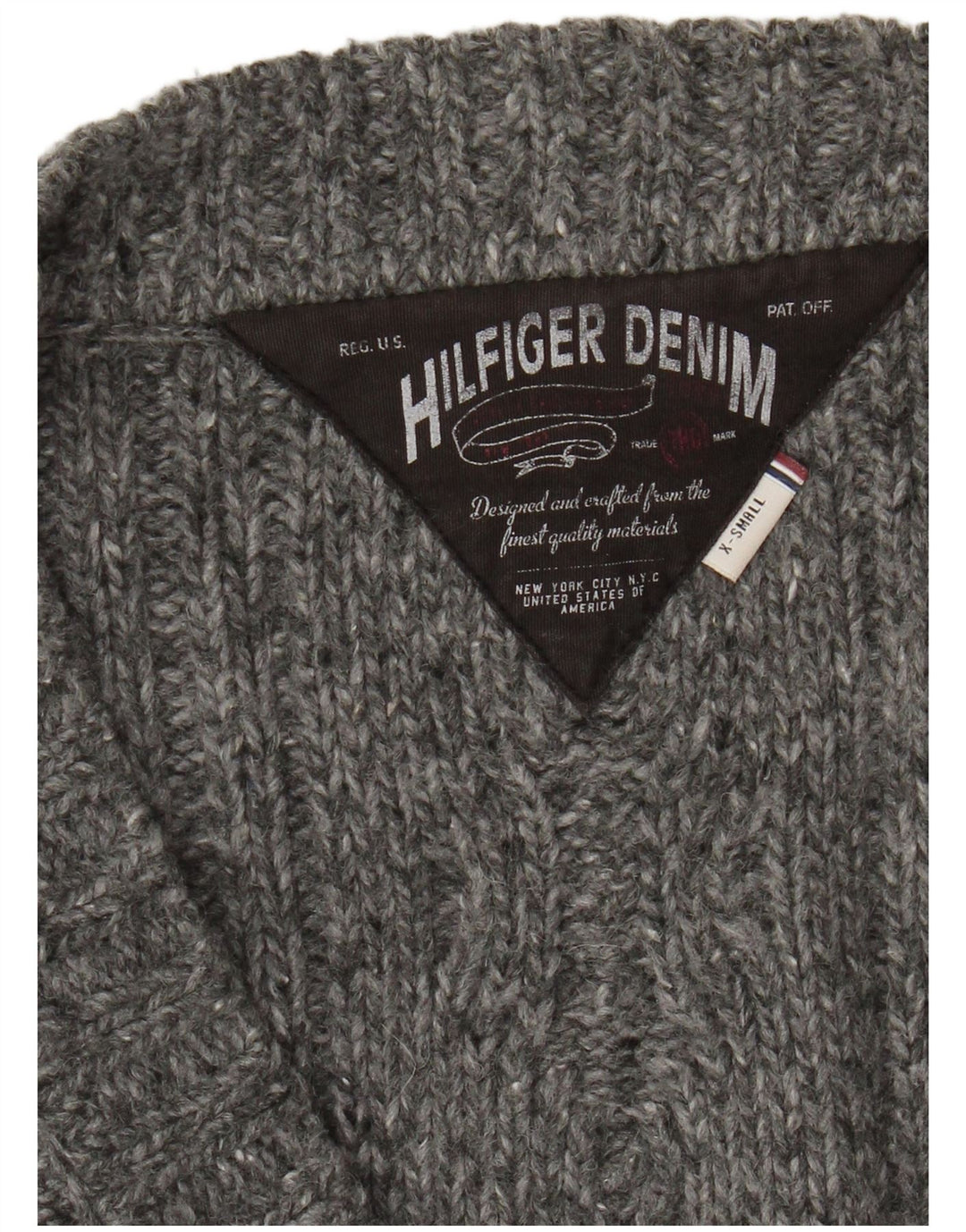 Tommy Hilfiger Pull Cardigan Femme UK 8 Petit Gris