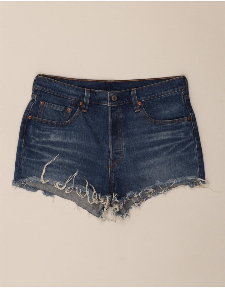 Levi's Short en Jean 501 Femme W29 Bleu Moyen Coton