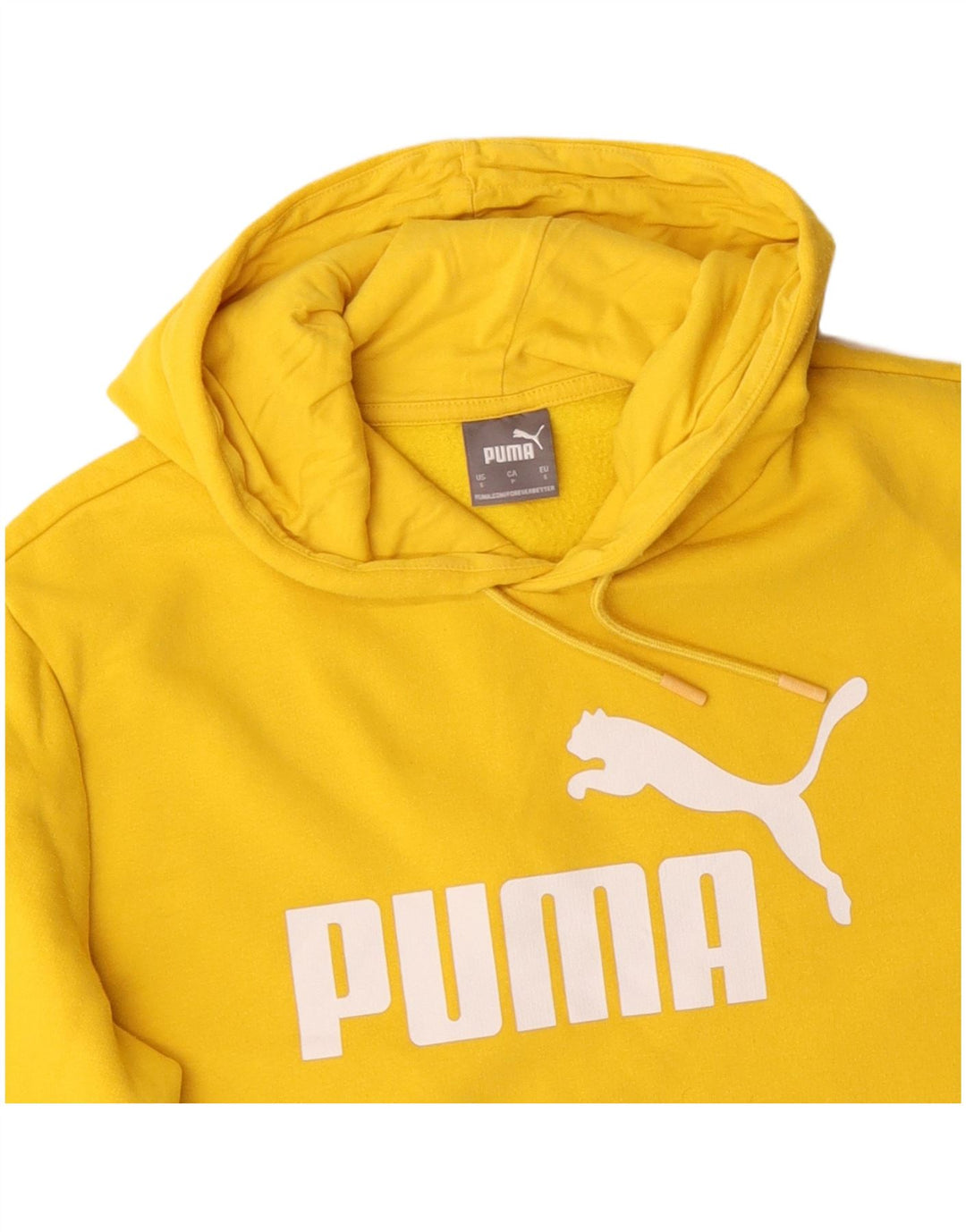 PUMA Pull à capuche graphique homme petit jaune coton