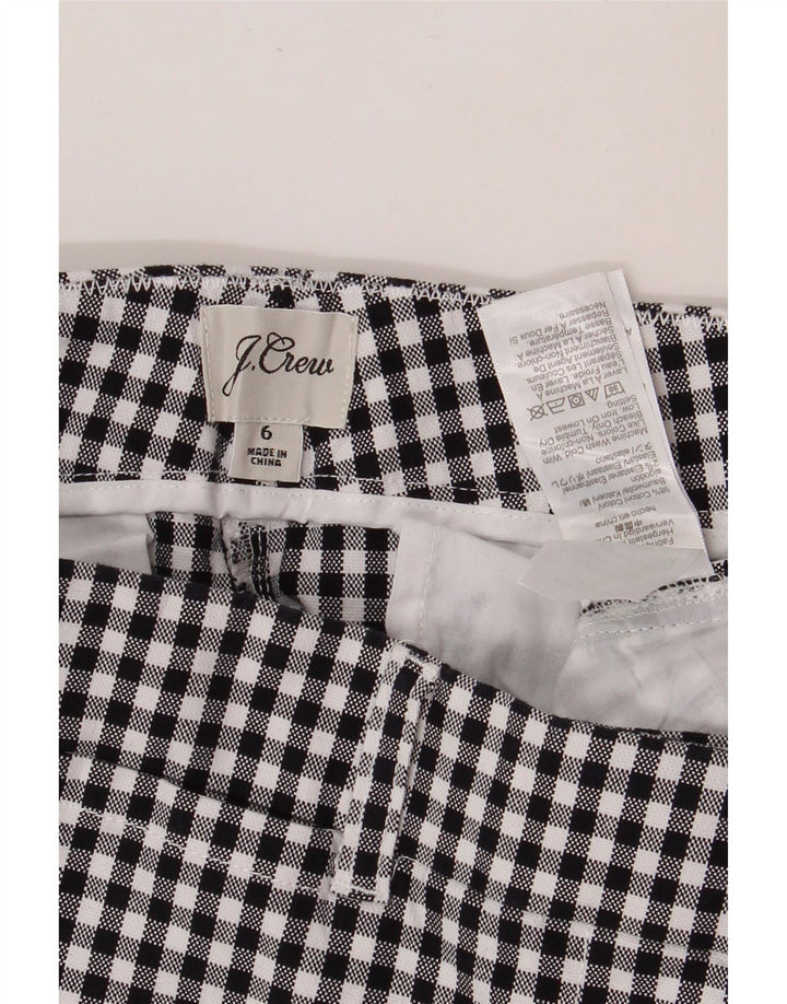 J. CREW Short Chino Femme US 6 Medium W30 Noir Vichy Coton
