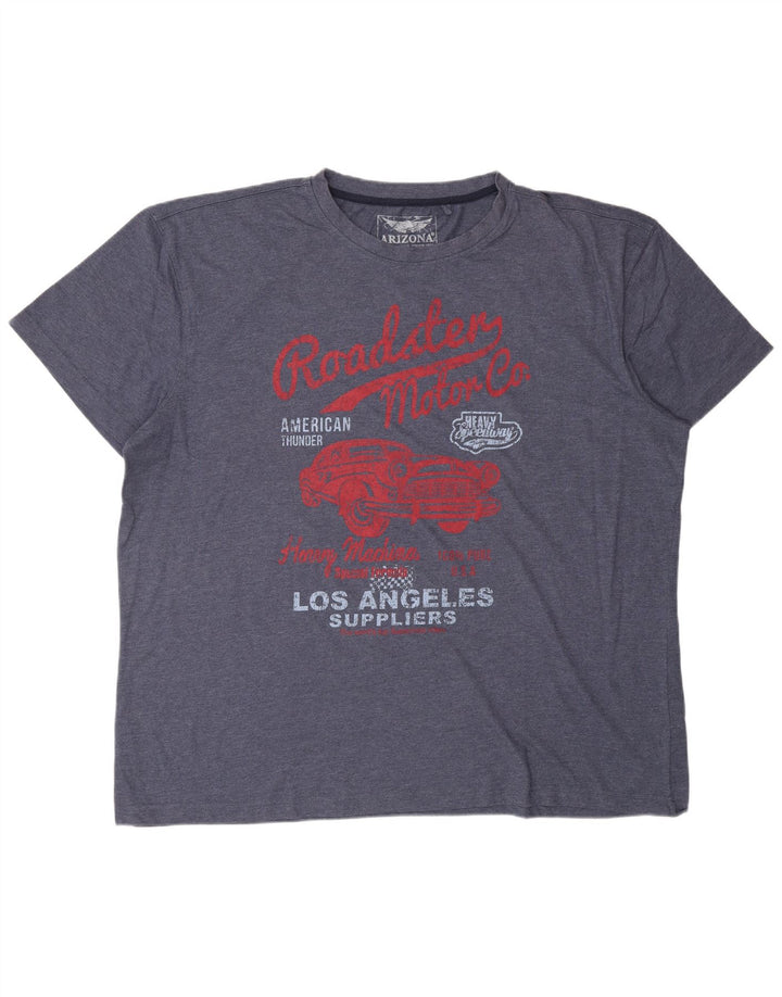 ARIZONA T-Shirt Graphique Homme Top 3XL Bleu Marine Coton