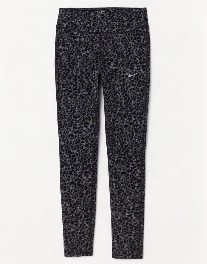 Nike Legging Dri Fit pour femme UK 8 Petit gris imprimé animal Polyester