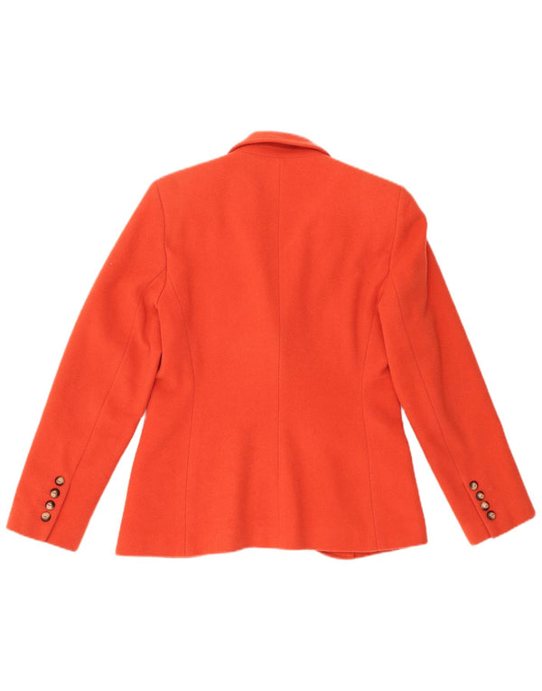 HARVE BENARD Veste Blazer 1 Bouton Femme US 6 Laine Orange Moyenne