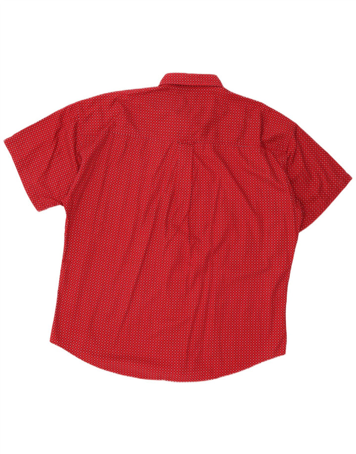 Chaps Chemise à Manches Courtes Homme XL Rouge Géométrique Coton