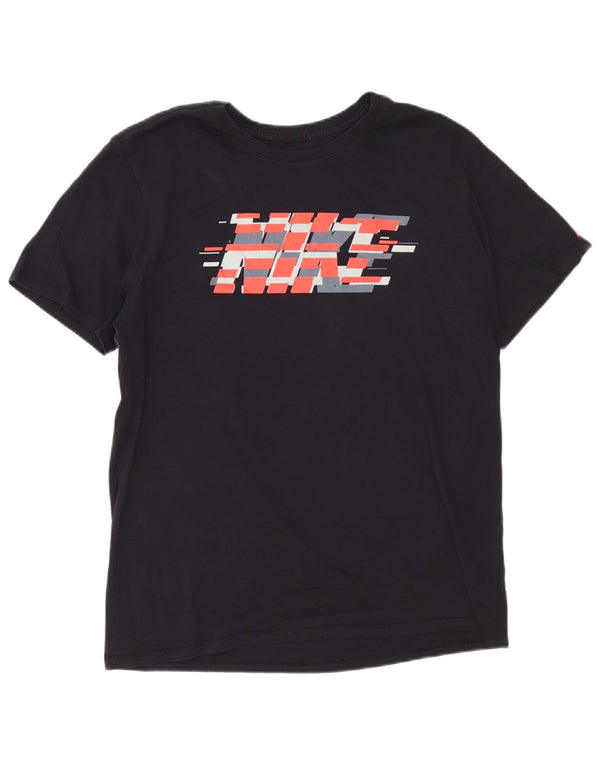 Nike Mens Athletic Cut Graphic T-Shirt Top Grand Noir Coton