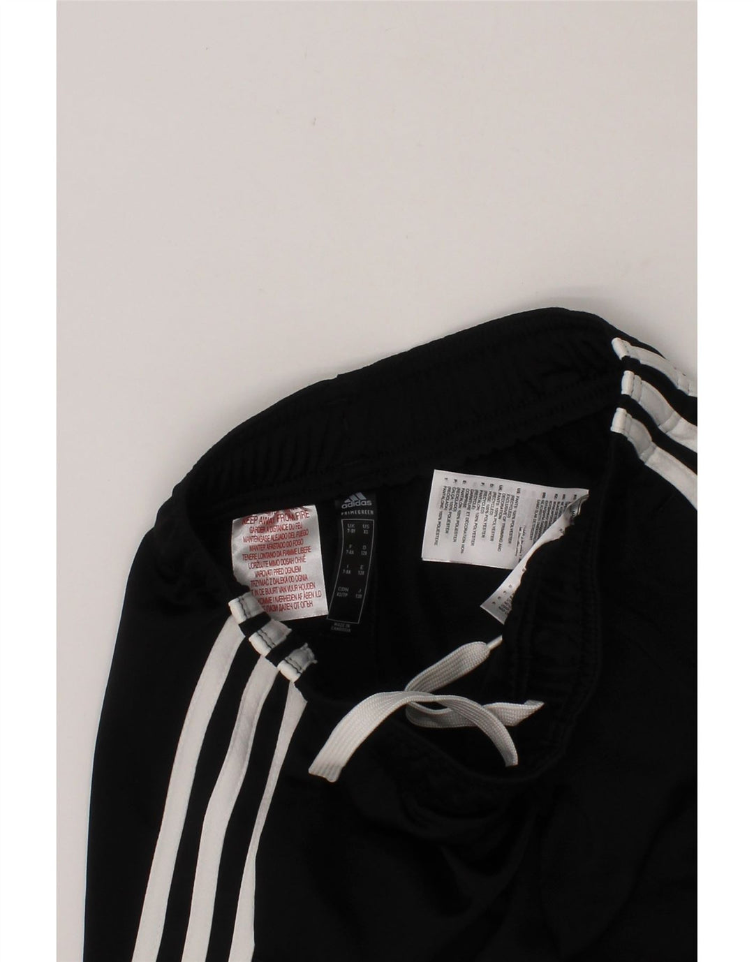 ADIDAS Boys Tracksuit Trousers Joggers 7-8 Years Black Polyester Vintage Adidas and Second-Hand Adidas from Messina Hembry 