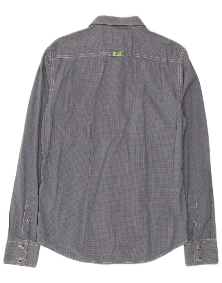 Superdry Chemise Homme Bleu Moyen Carreaux Coton