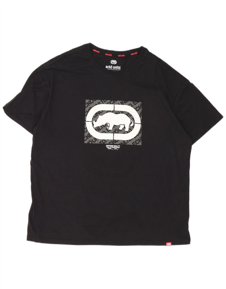 Ecko Unltd T-Shirt graphique pour hommes, grand coton noir
