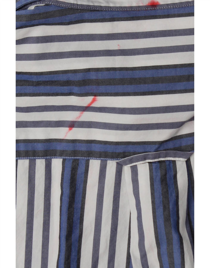 Gant Chemise coupe décontractée pour homme Taille 39/40 Coton rayé bleu moyen