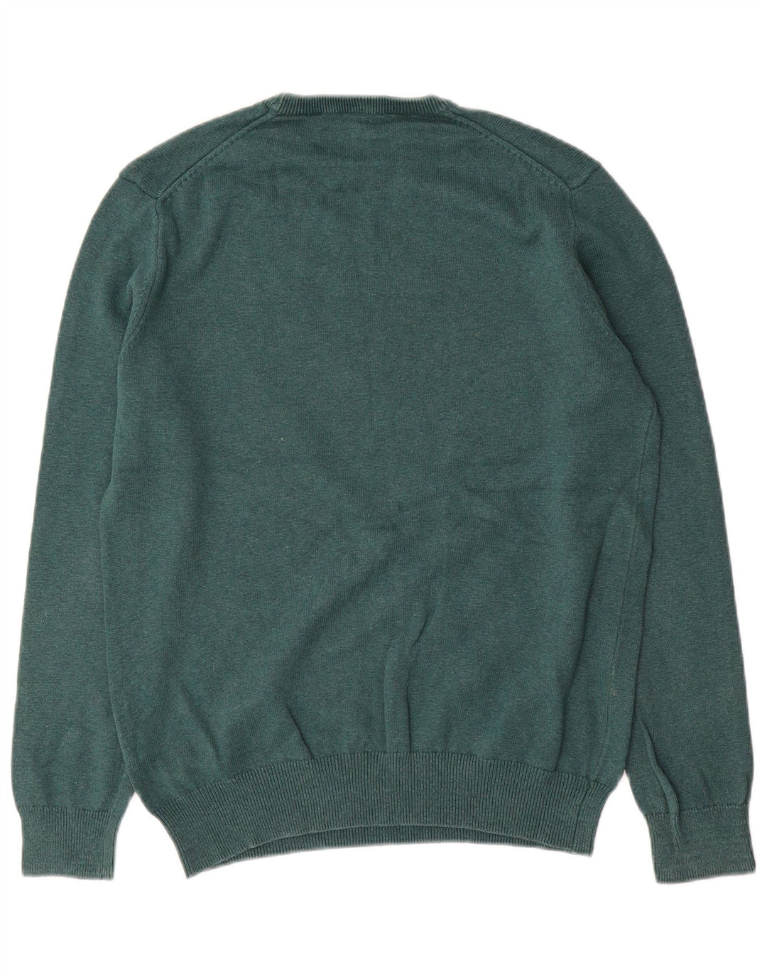 Crew Clothing Pull à col pour homme en coton vert moyen