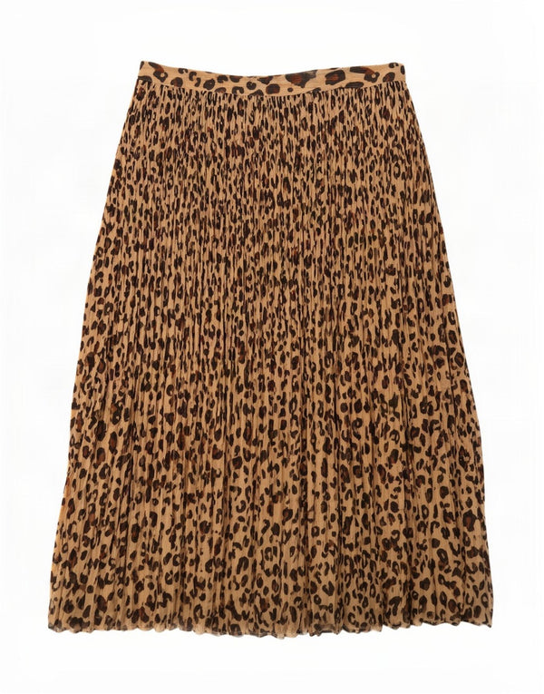 Marks & Spencer Jupe trapèze pour femme UK 12 Medium W30 Beige Imprimé animal