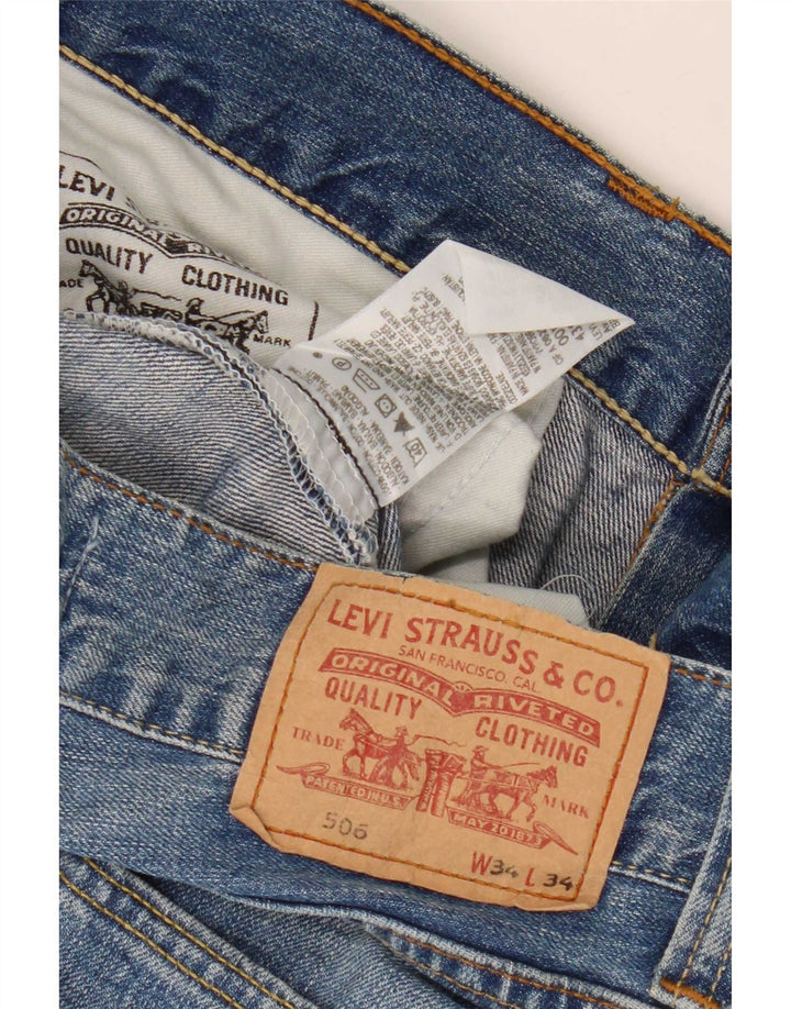 Levi's Jean Droit 506 Homme Bleu W34 L29 Coton