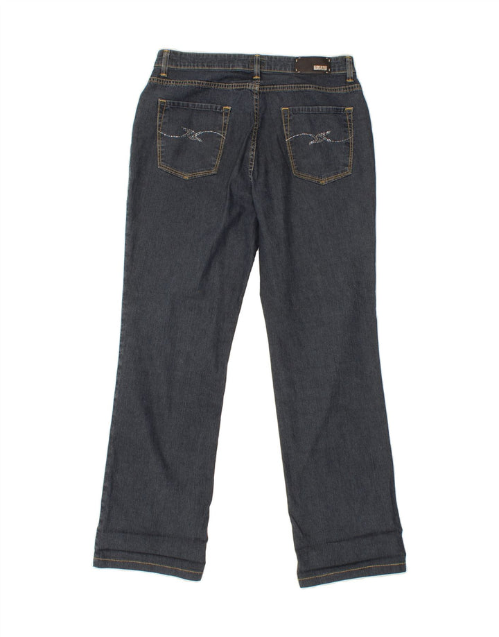 TRUSSARDI Womens Straight Jeans W32 L30  Navy Blue Cotton Vintage Trussardi and Second-Hand Trussardi from Messina Hembry 