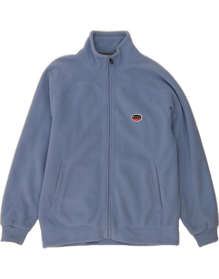 CHAMPION Mens Fleece Jacket UK 40 Large Blue Polyester Vintage Champion and Second-Hand Champion from Messina Hembry 