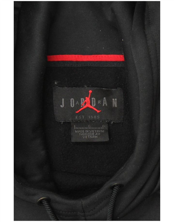 JORDAN Pull à capuche Dri Fit pour hommes, grand, noir, polyester