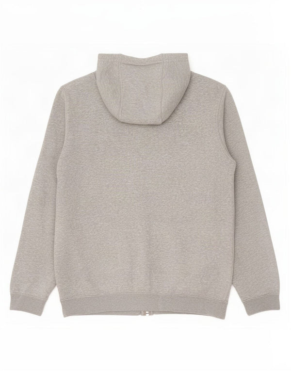 Nike Pull à capuche zippé en coton gris moyen pour homme