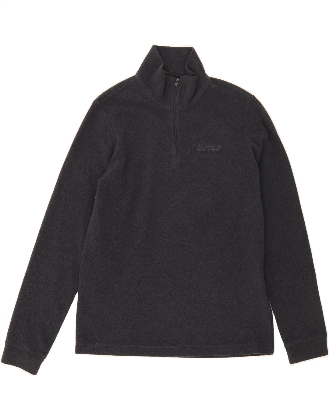 LOTTO Womens Zip Neck Fleece Jumper UK 12 Medium Grey Vintage Lotto and Second-Hand Lotto from Messina Hembry 