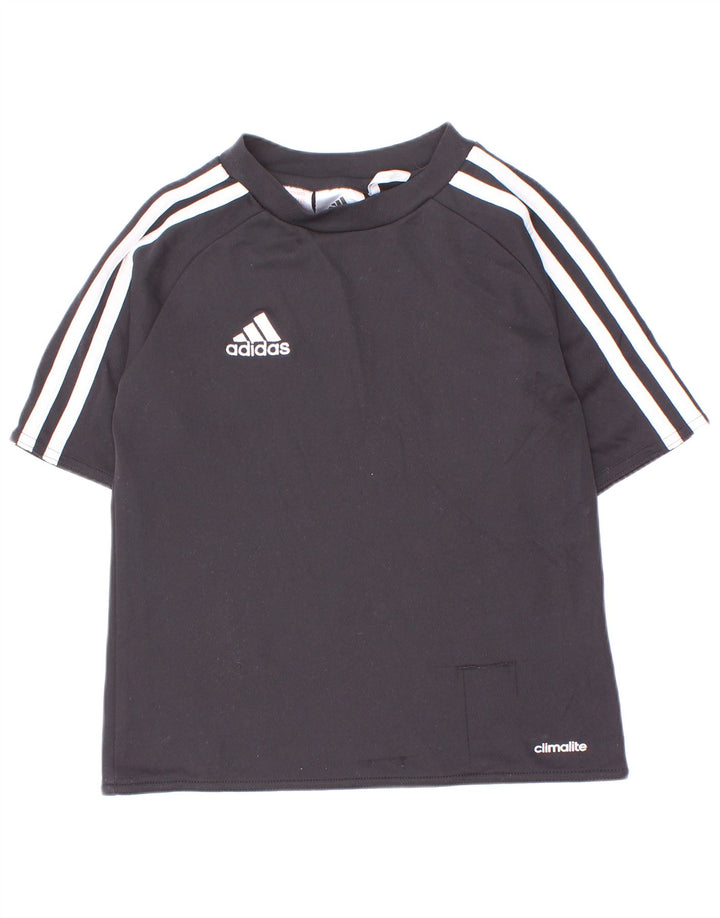 Adidas Garçon Climalite T-Shirt Top 7-8 ans Noir Polyester