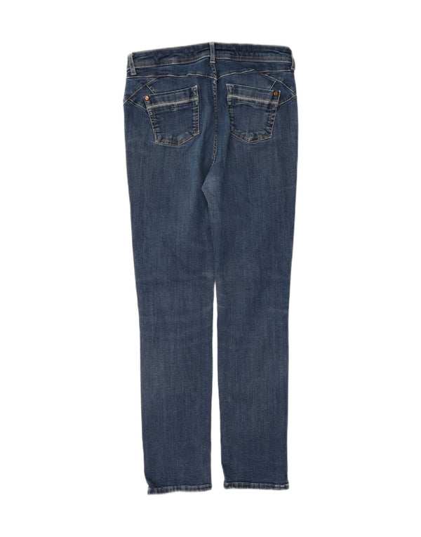 Marks & Spencer Jean slim Per Una pour femme UK 12 Medium W28 L30 Bleu Coton